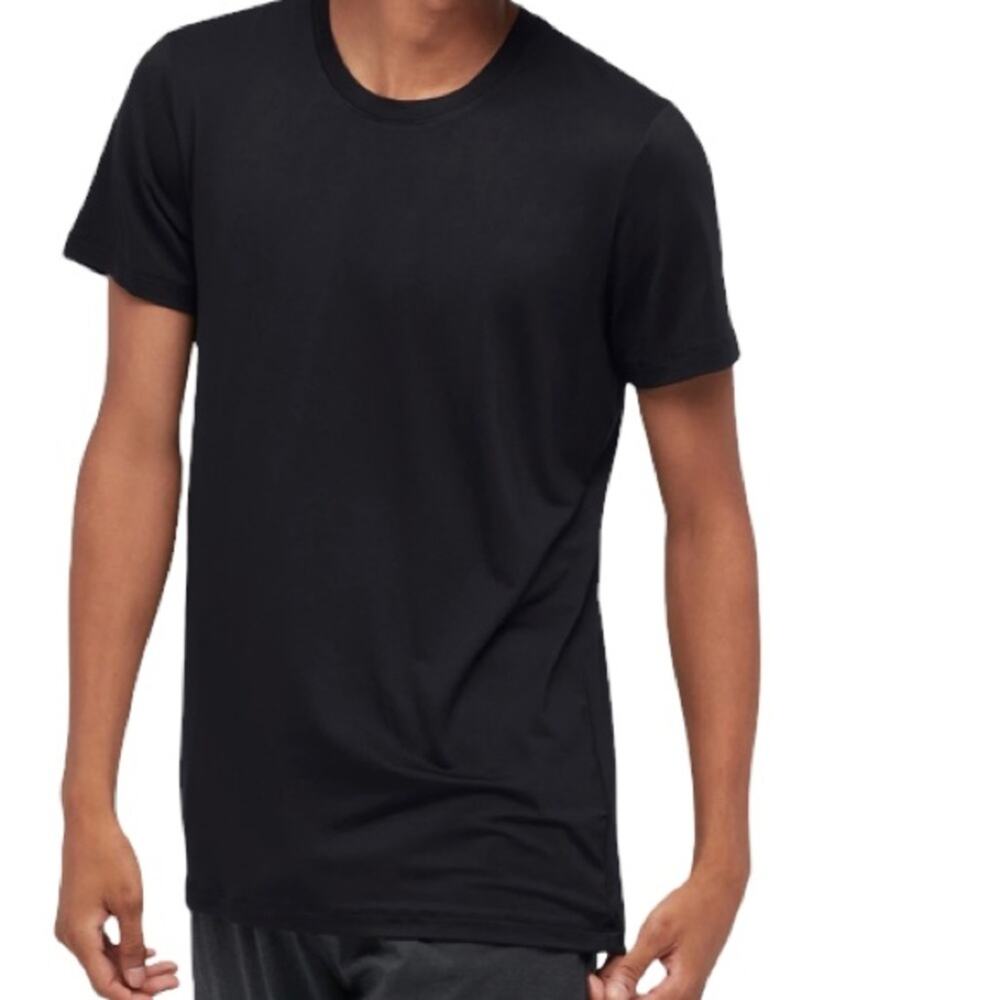 New Heattech crew neck black‎ short sleeve tee shirt. XL